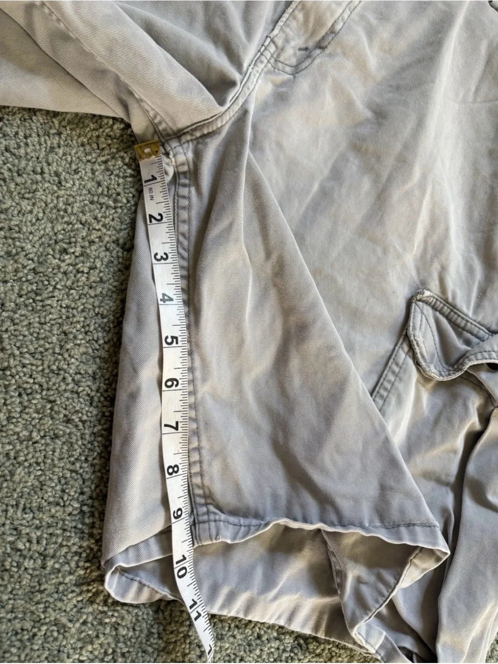 Vintage Levi’s Silvertab Cargo Shorts Gray Mens Size 38 Cotton Baggy Skater